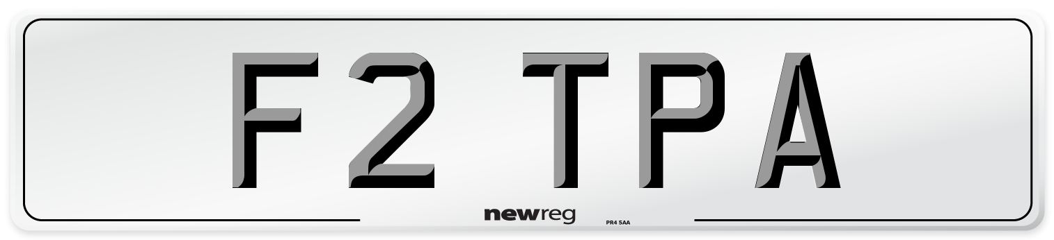 F2 TPA Number Plate from New Reg